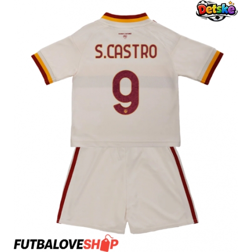 Dres AS Roma Santiago Castro #9 Preč pre deti 2026-27 Krátky Rukáv (+ trenírky)